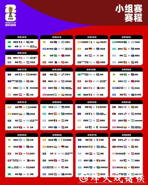 2026世界杯竞猜比赛日程精准预测术